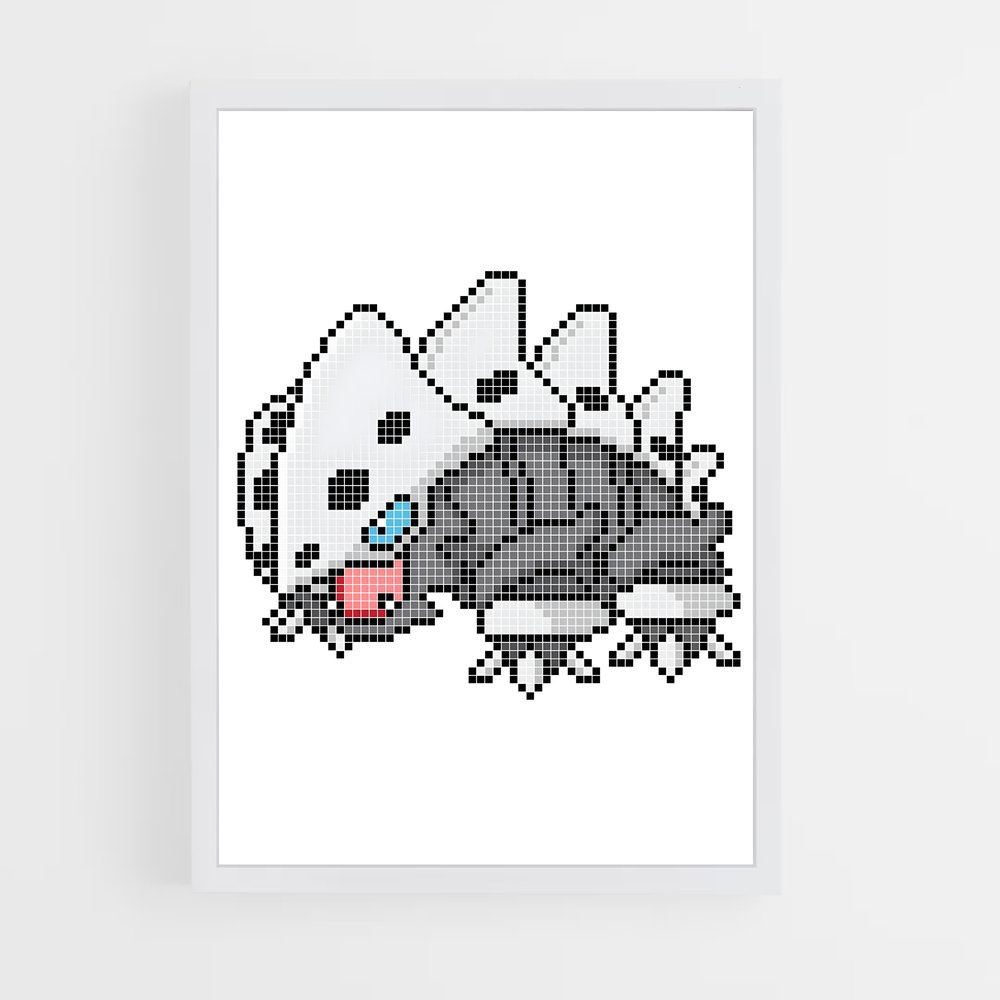 Poster Lairon espace – affiche Pokemon (vue 3)