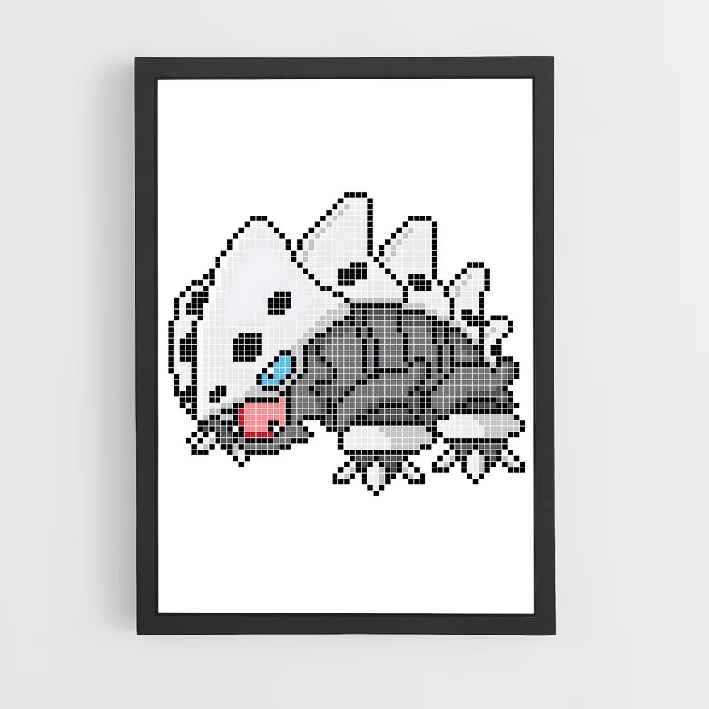 Poster Lairon espace – affiche Pokemon (vue 2)