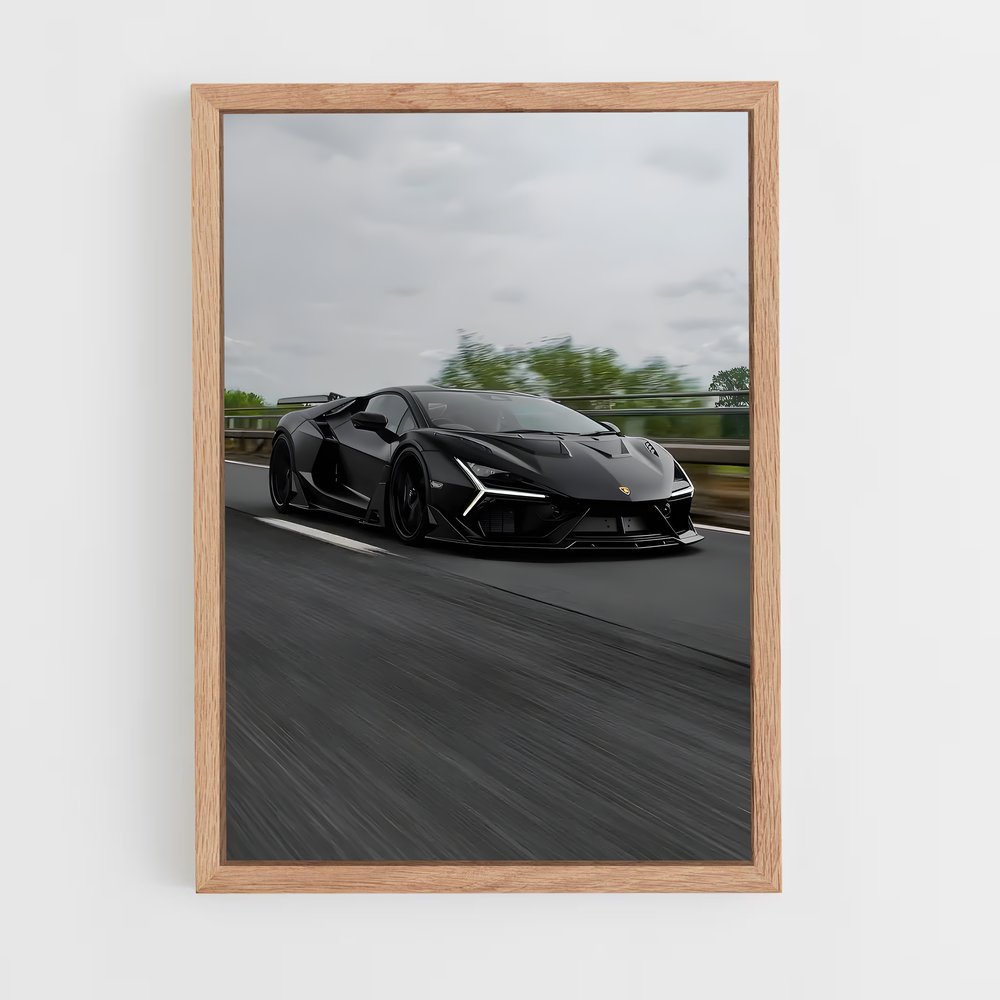 Poster Lamborghini Noire (vue 4)