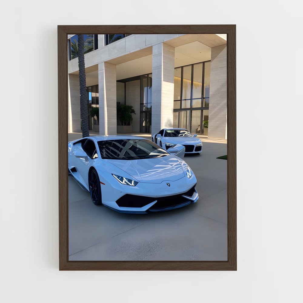 Poster Lamborghini Bleu Électrique (vue 5)