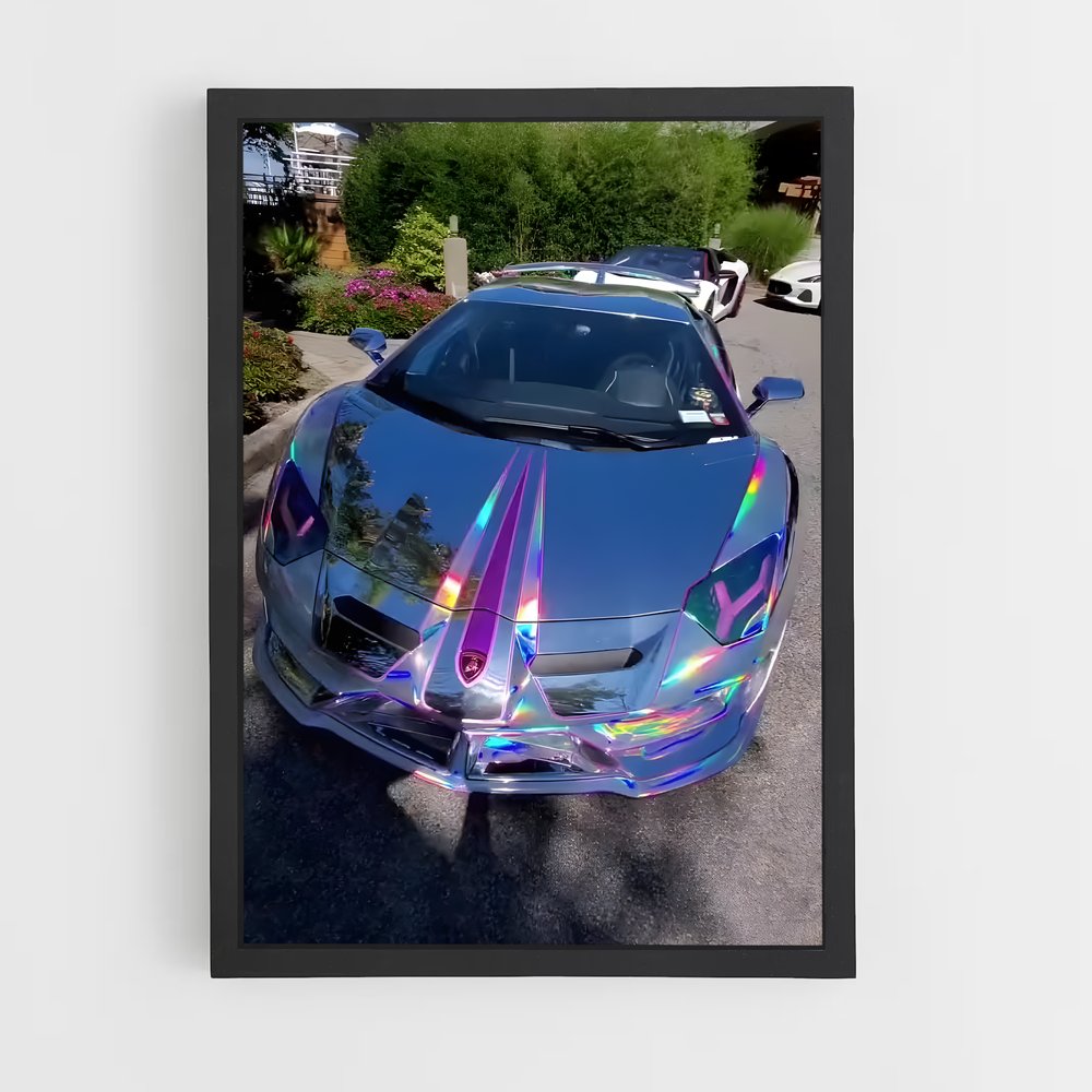 Poster Chrome Fury – affiche Lamborghini (vue 2)