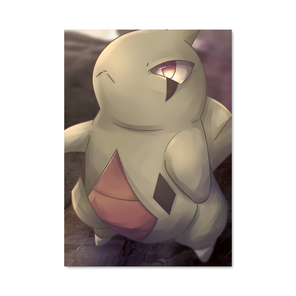 Poster Larvitar sur un Rocher – affiche Pokemon