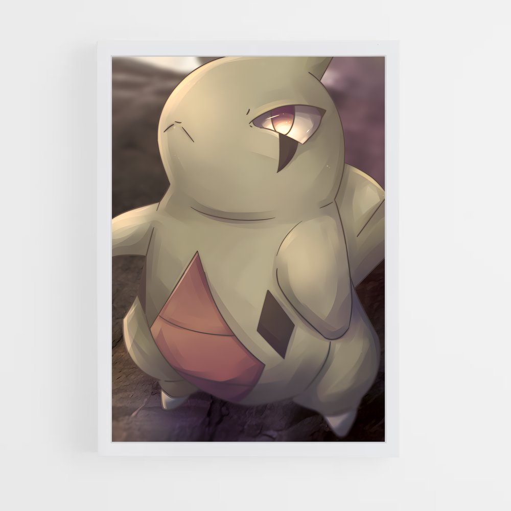 Poster Larvitar sur un Rocher – affiche Pokemon (vue 3)