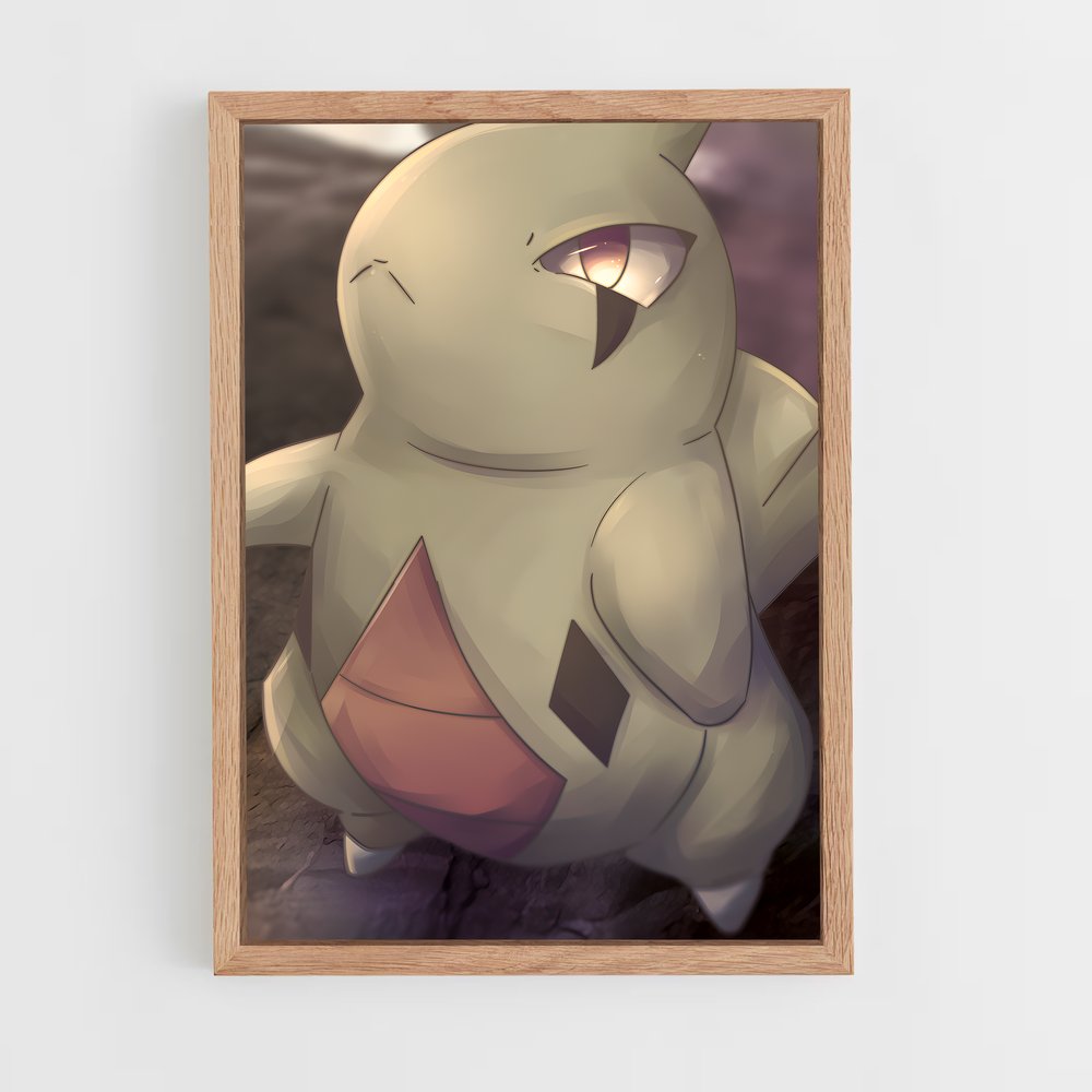 Poster Larvitar sur un Rocher – affiche Pokemon (vue 4)