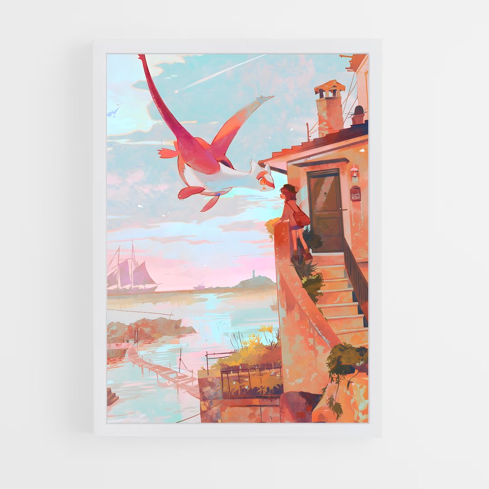 Poster Latias en Vol – affiche Pokemon (vue 3)