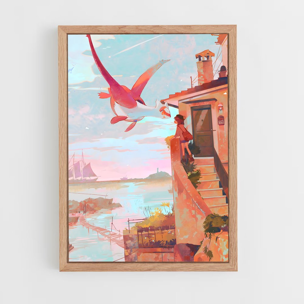 Poster Latias en Vol – affiche Pokemon (vue 4)