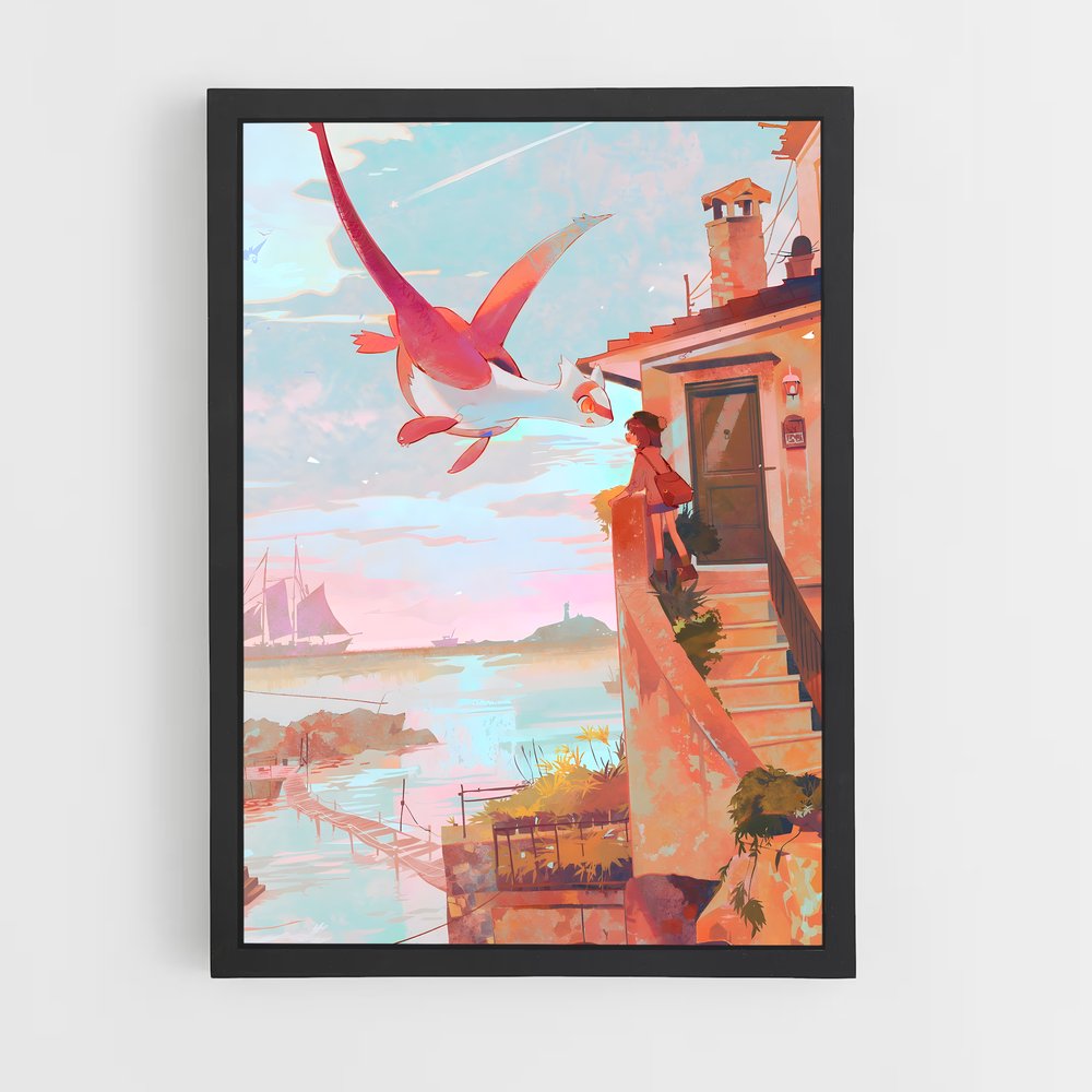 Poster Latias en Vol – affiche Pokemon (vue 2)