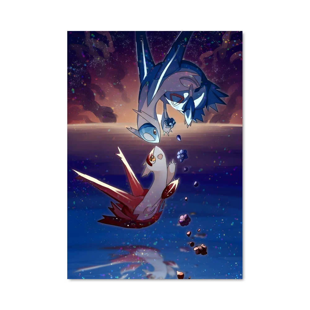 Poster Latias en Vole – affiche Pokemon