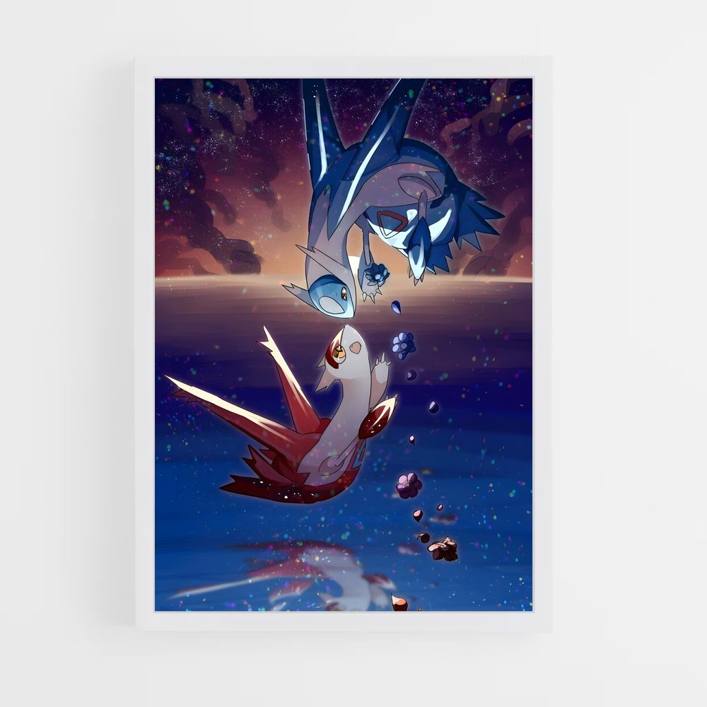 Poster Latias en Vole – affiche Pokemon (vue 3)