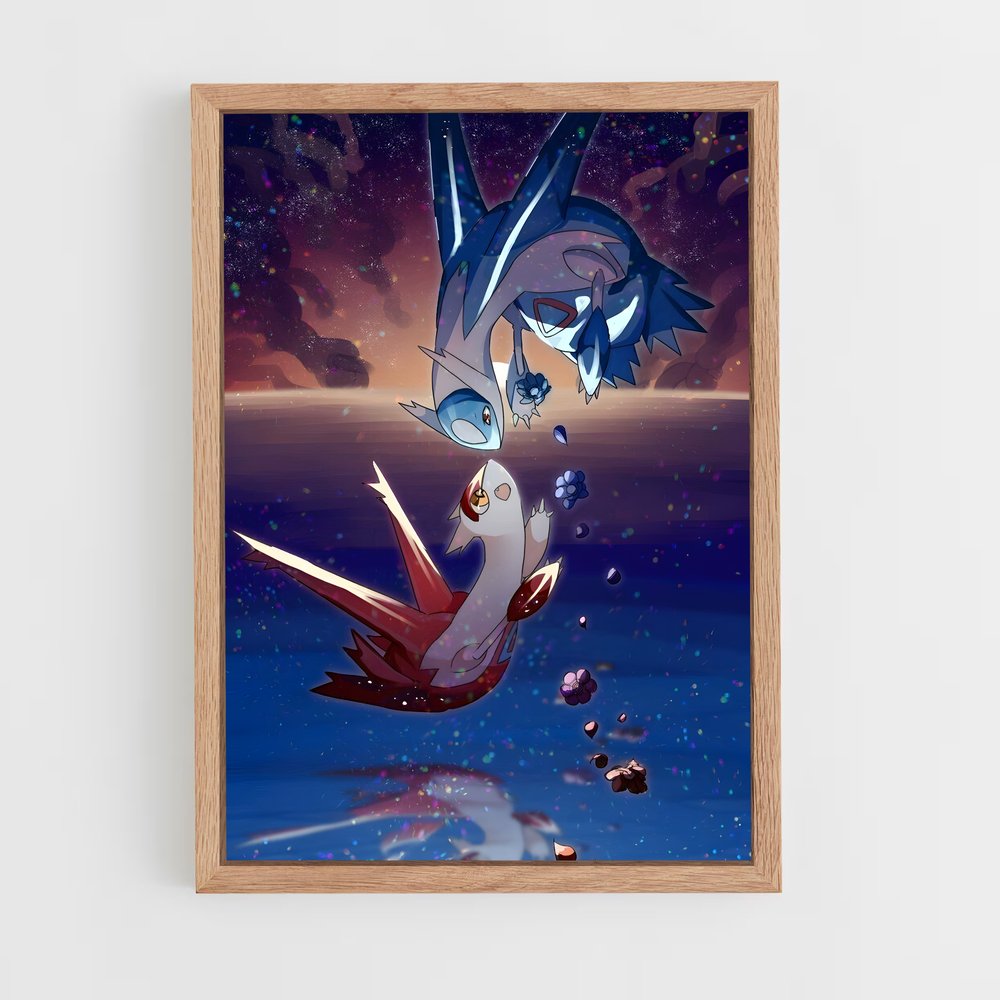 Poster Latias en Vole – affiche Pokemon (vue 4)