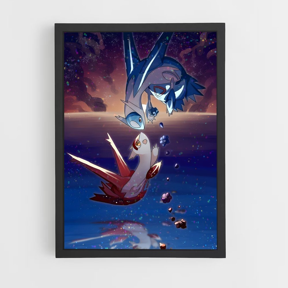 Poster Latias en Vole – affiche Pokemon (vue 2)