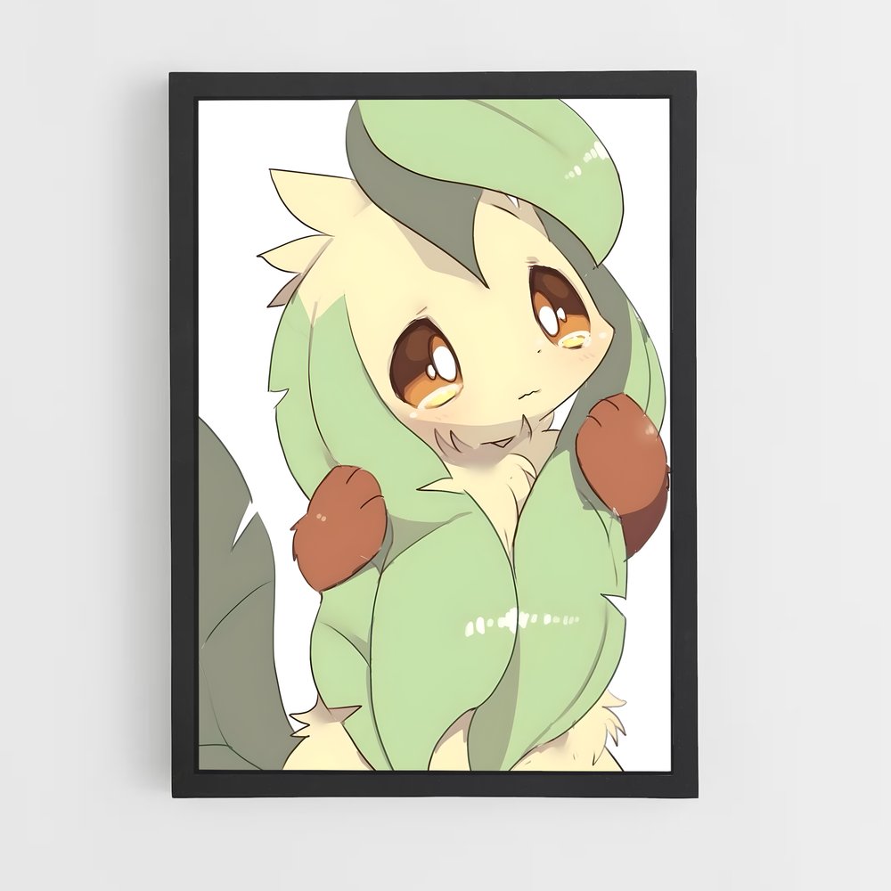 Poster Leafeon Émeraude – affiche Pokemon (vue 2)