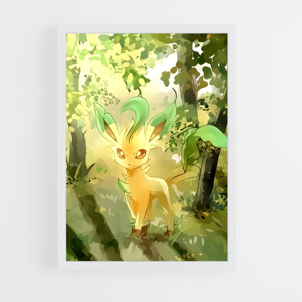 Poster Leafeon Éclatant – affiche Pokemon (vue 3)