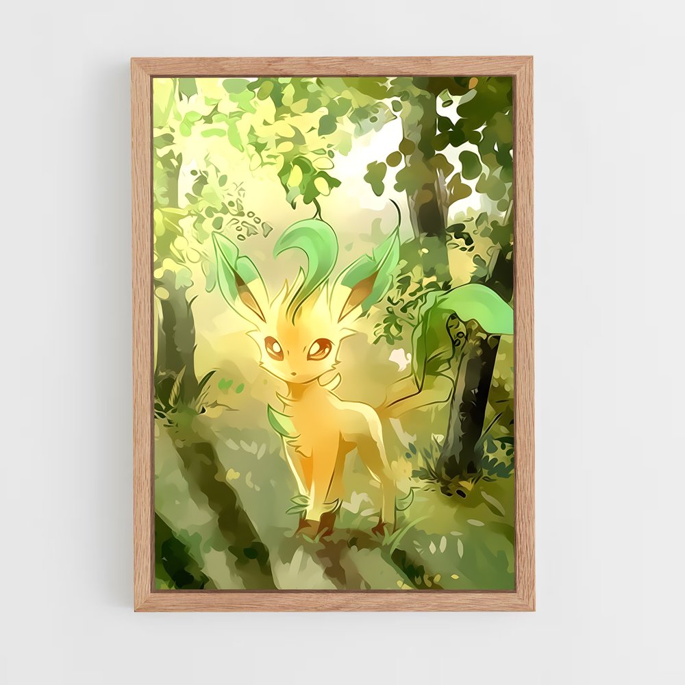Poster Leafeon Éclatant – affiche Pokemon (vue 4)