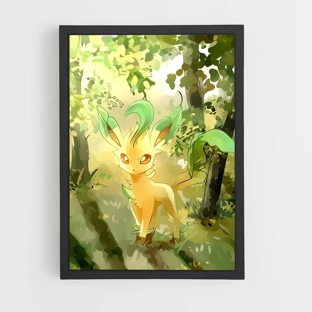 Poster Leafeon Éclatant – affiche Pokemon (vue 2)