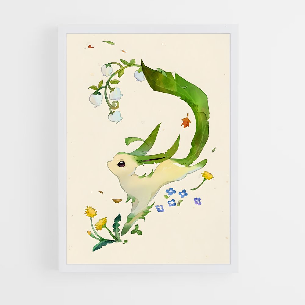 Poster L'Oiseau Fleurissant – affiche Pokemon (vue 3)