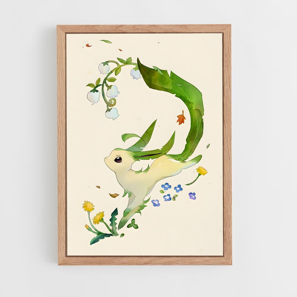 Poster L'Oiseau Fleurissant – affiche Pokemon (vue 4)
