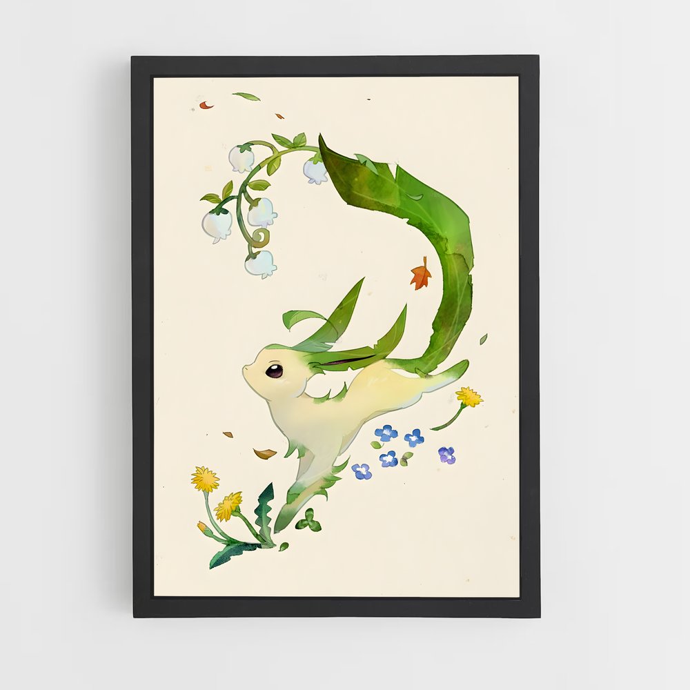 Poster L'Oiseau Fleurissant – affiche Pokemon (vue 2)