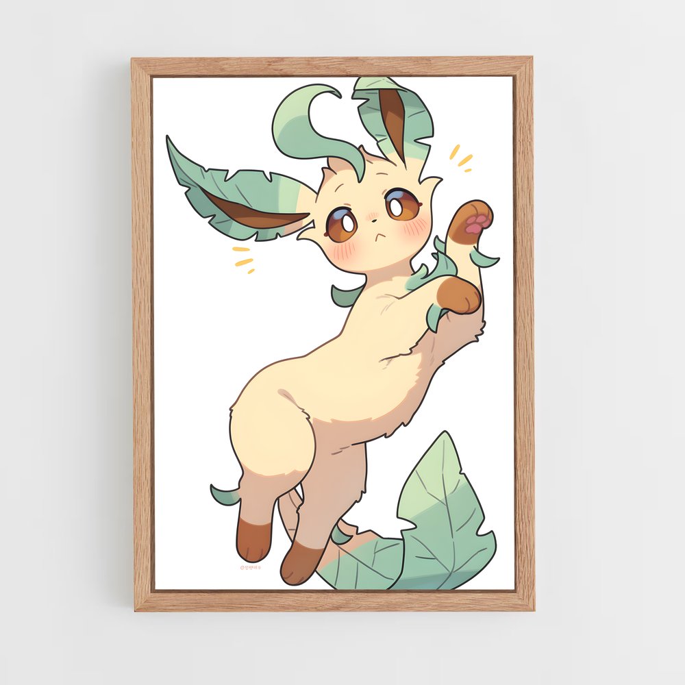 Poster Leafeon Pokémon – affiche Pokemon (vue 4)