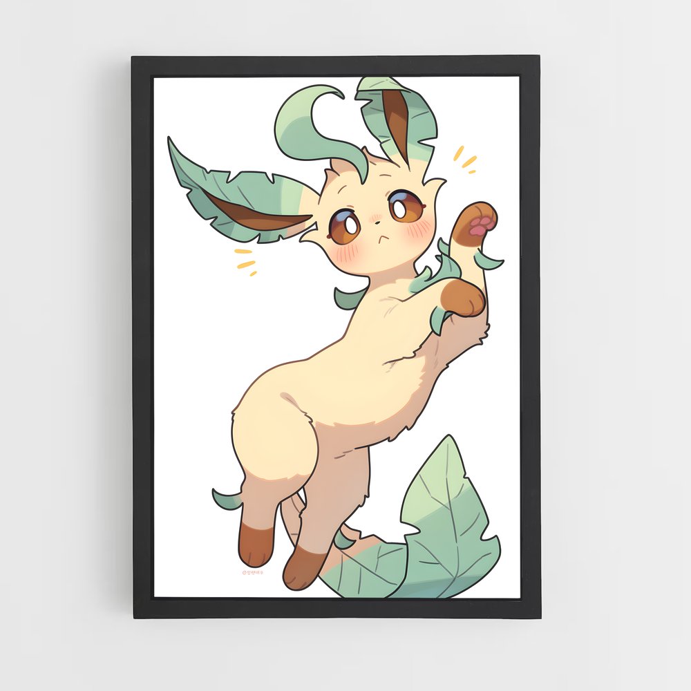 Poster Leafeon Pokémon – affiche Pokemon (vue 2)