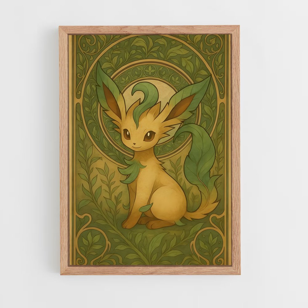 Poster Pio Pio Leafeon – affiche Pokemon (vue 4)