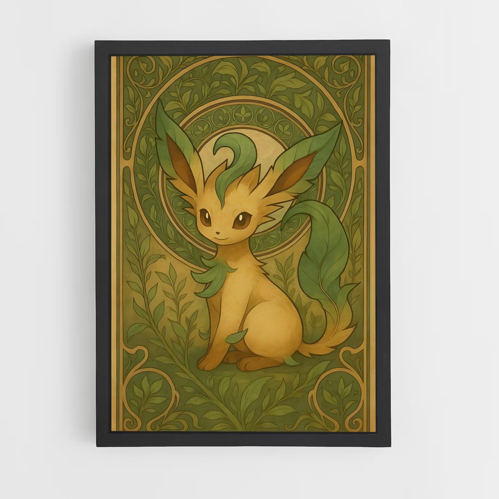 Poster Pio Pio Leafeon – affiche Pokemon (vue 2)