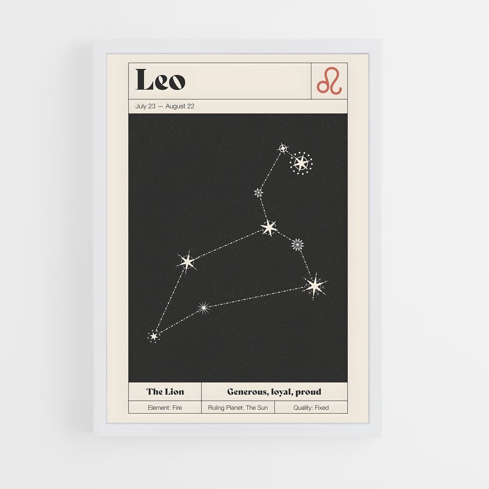 Poster Leo Stellar – affiche Constellations (vue 3)