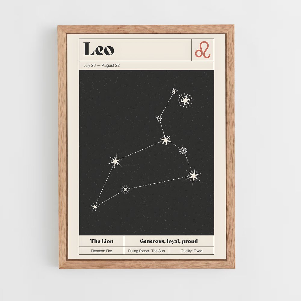 Poster Leo Stellar – affiche Constellations (vue 4)