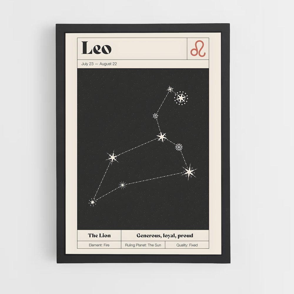 Poster Leo Stellar – affiche Constellations (vue 2)
