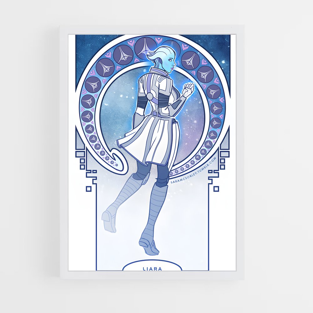 Poster Liara de Élégance – affiche Mass effect (vue 3)