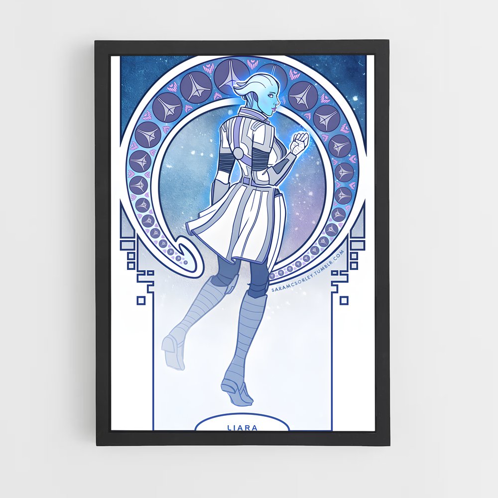 Poster Liara de Élégance – affiche Mass effect (vue 2)