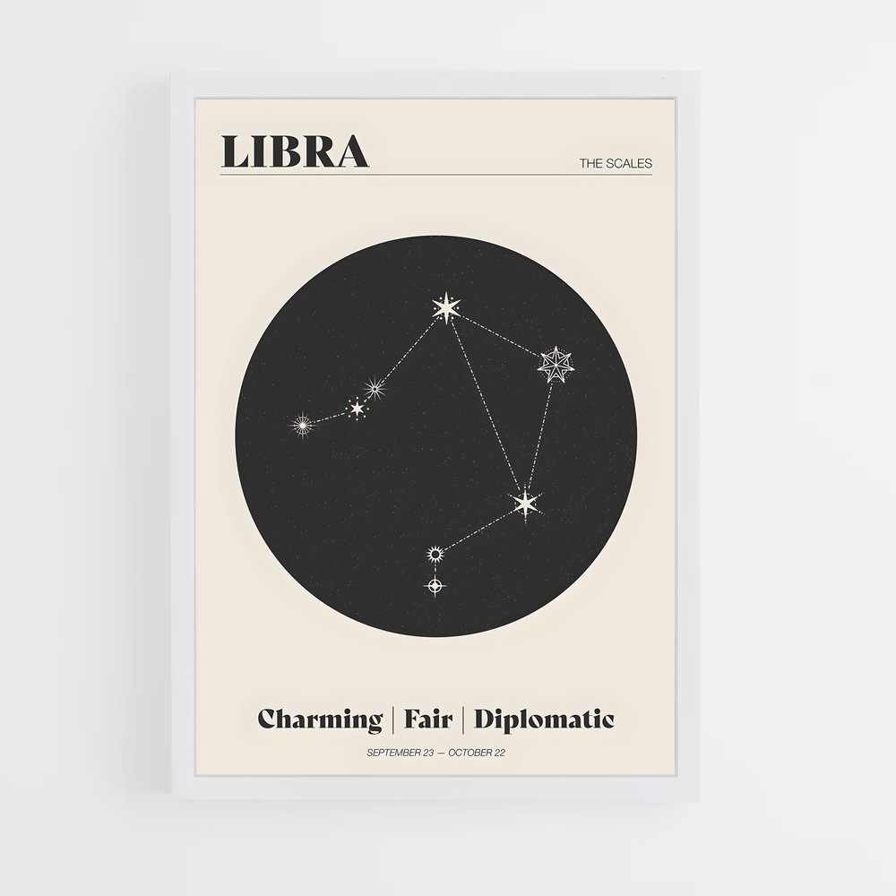 Poster Étoiles de la Balance – affiche Constellations (vue 3)