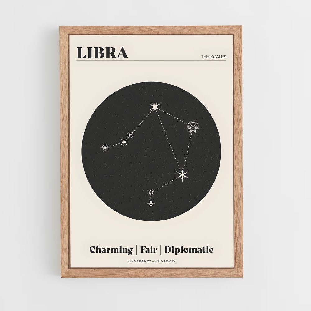 Poster Étoiles de la Balance – affiche Constellations (vue 4)