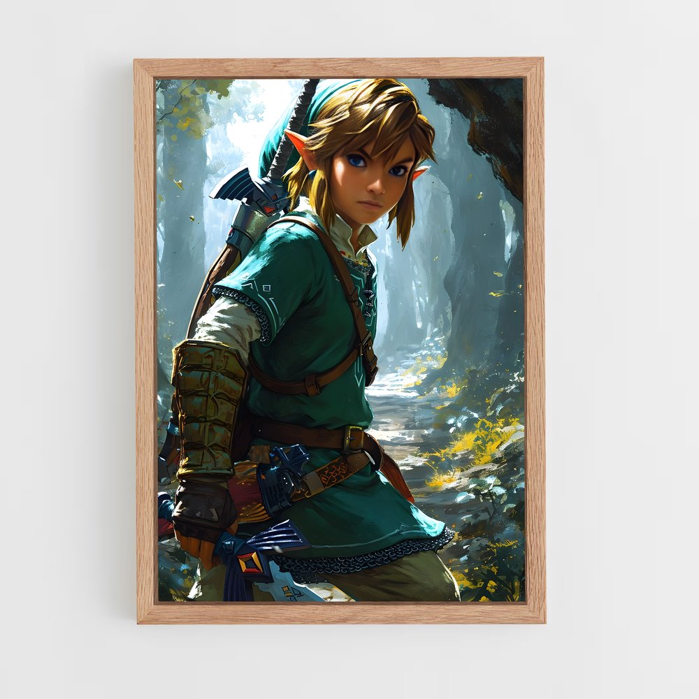 Poster Link Entrez – affiche Zelda (vue 4)