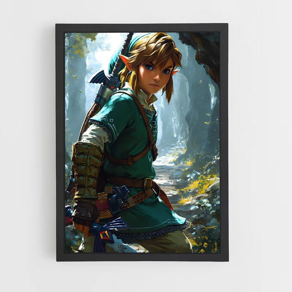 Poster Link Entrez – affiche Zelda (vue 2)