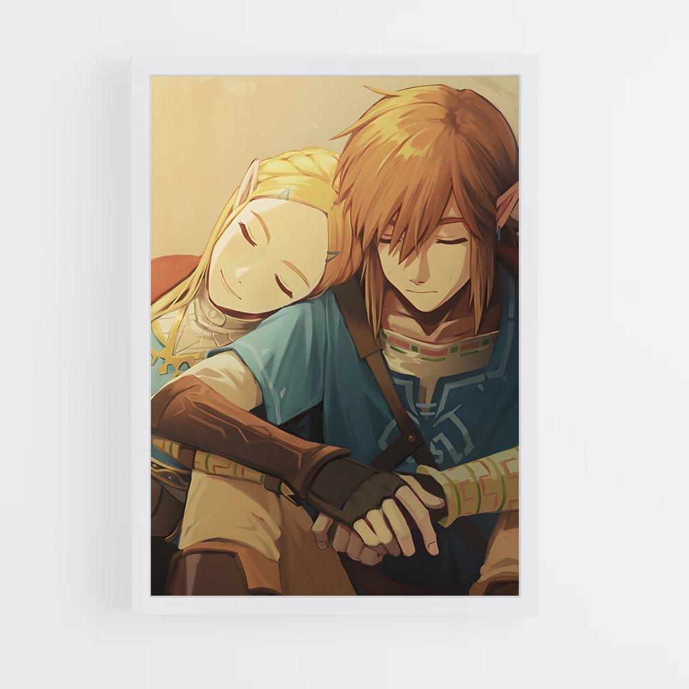 Poster Link tendresse – affiche Zelda (vue 3)