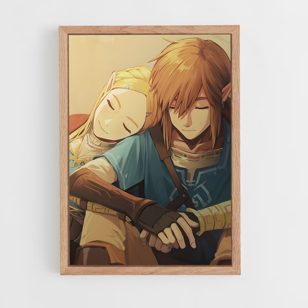 Poster Link tendresse – affiche Zelda (vue 4)