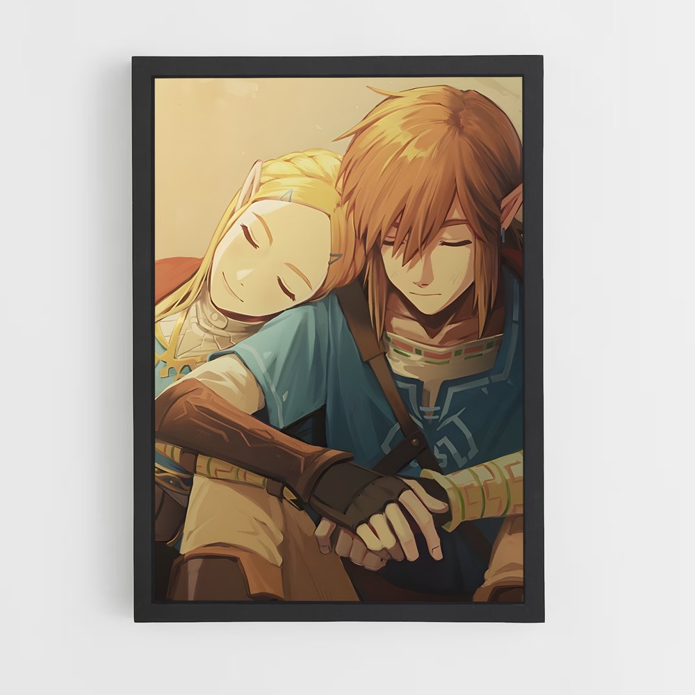 Poster Link tendresse – affiche Zelda (vue 2)