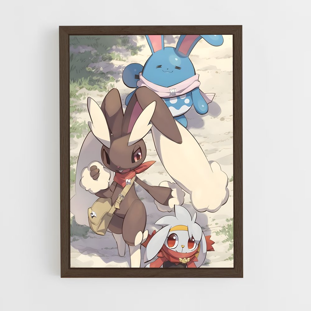 Poster Lopunny en Folie – affiche Pokemon (vue 5)