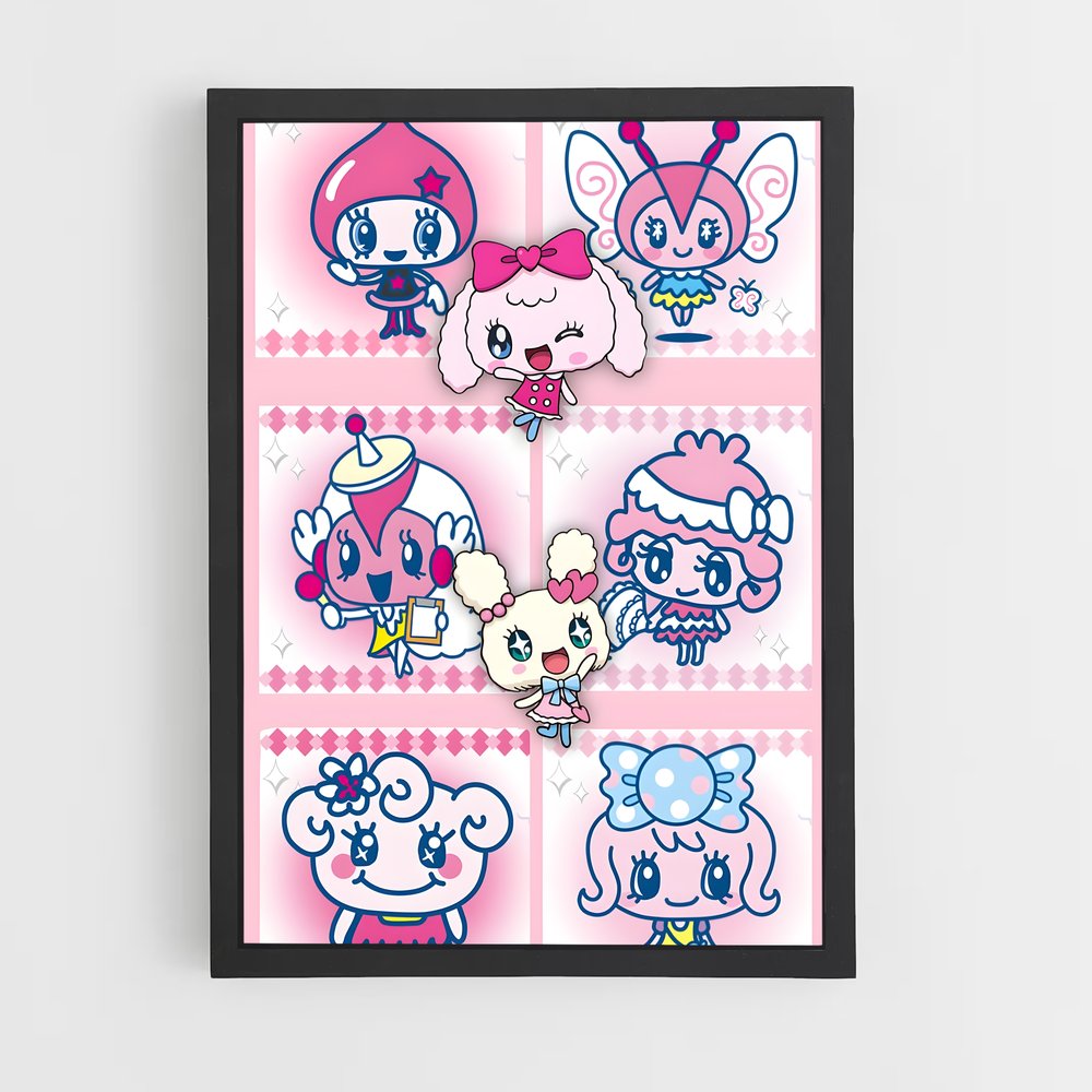 Poster Lovelitchi cartoon – affiche Tamagotchi (vue 2)