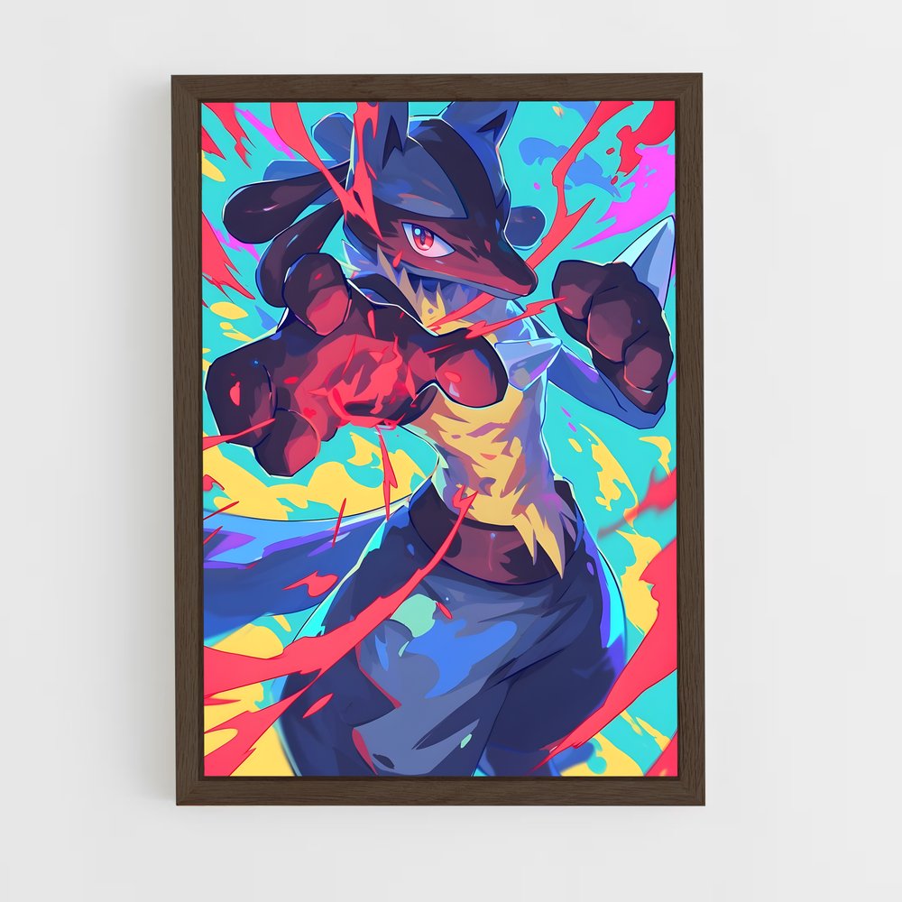 Poster Lucario en Rouge – affiche Pokemon (vue 5)