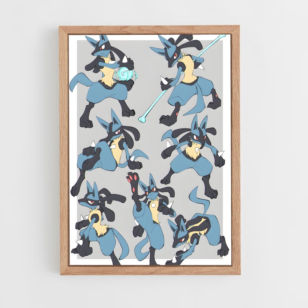 Poster Lucario et ses Amis – affiche Pokemon (vue 4)