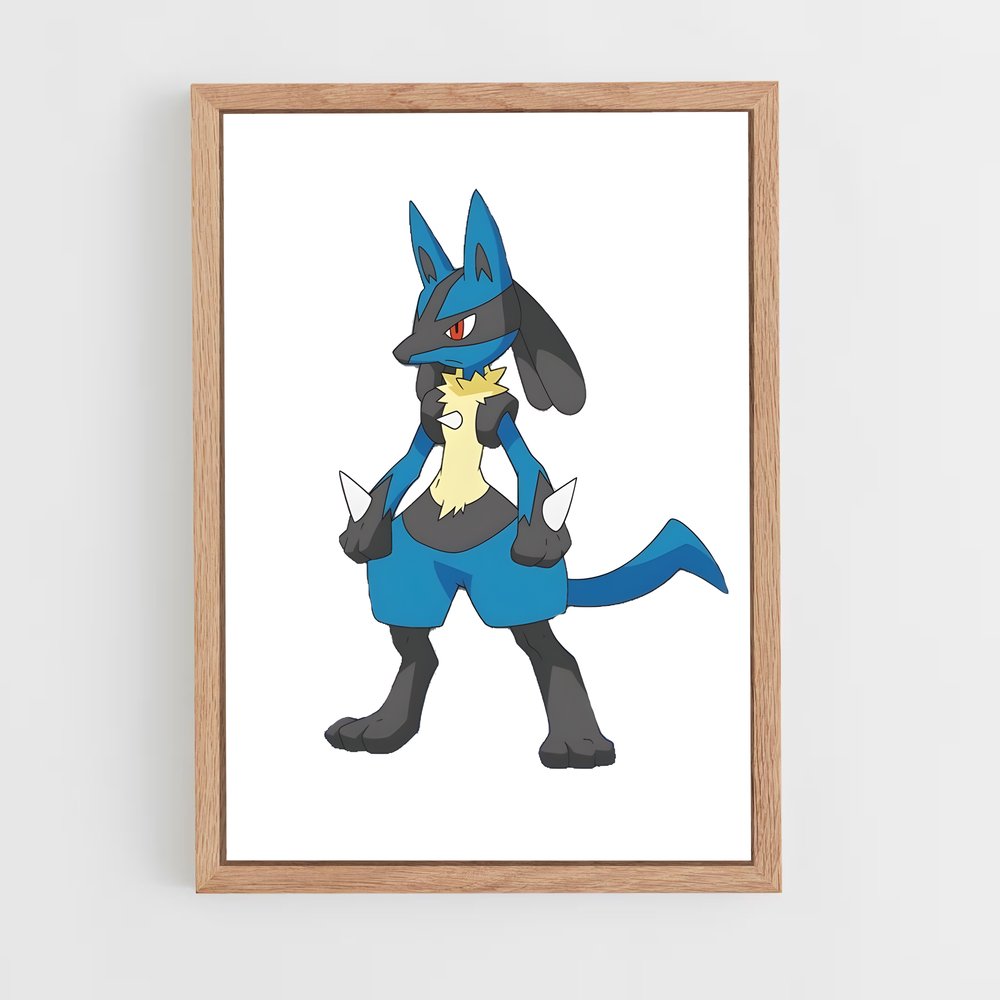Poster Lucario Énergique – affiche Pokemon (vue 4)
