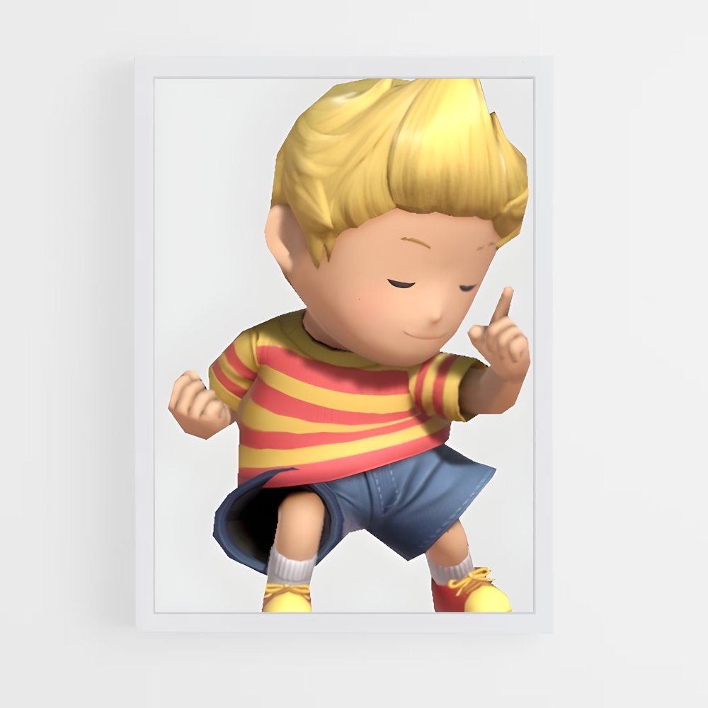 Poster Lucas le Joyeux – affiche Super Smash Bros (vue 3)