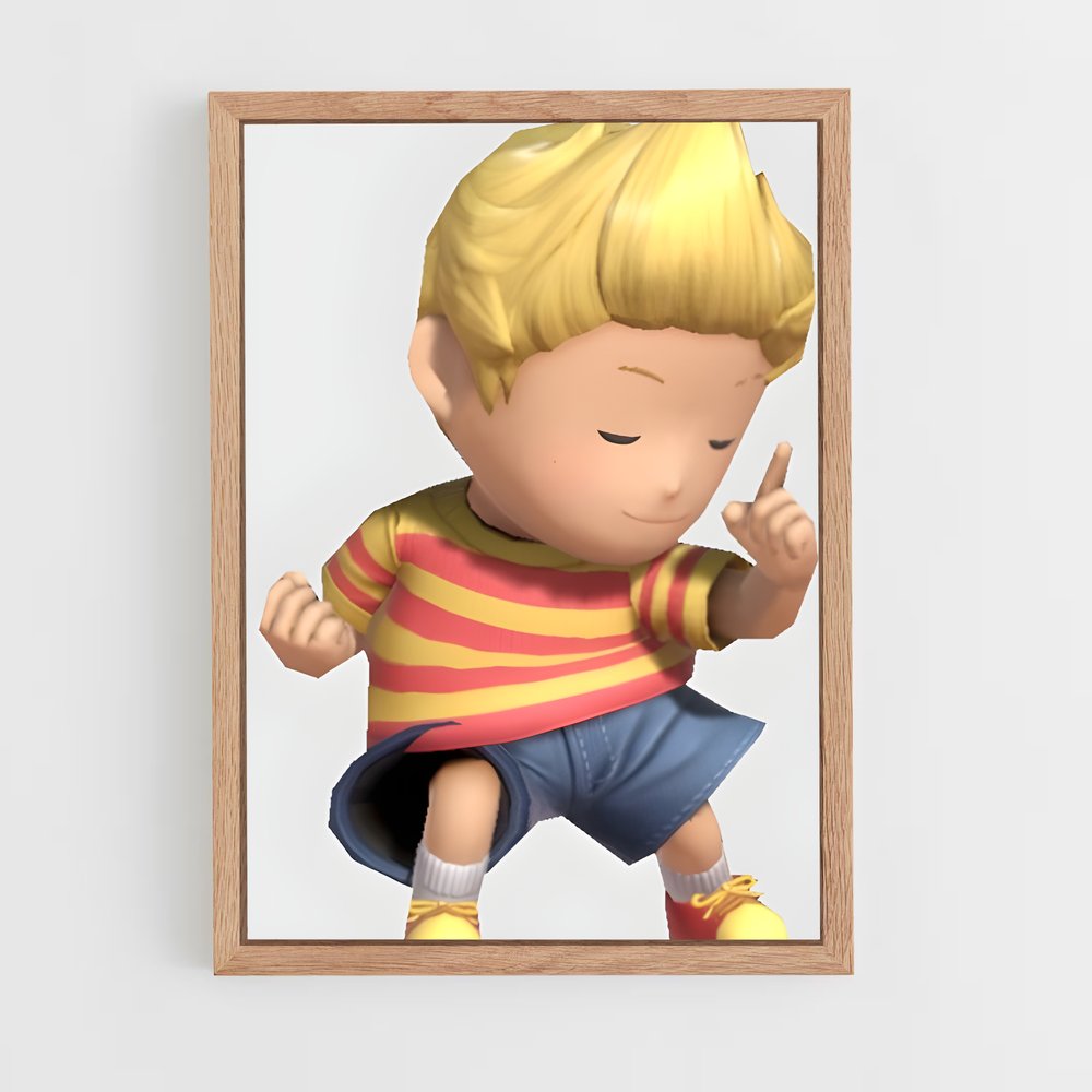 Poster Lucas le Joyeux – affiche Super Smash Bros (vue 4)