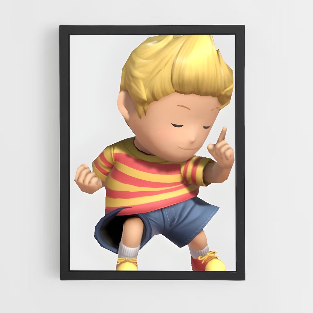Poster Lucas le Joyeux – affiche Super Smash Bros (vue 2)