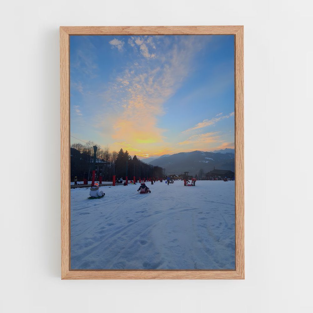 Poster Plaisirs d'Hiver – affiche Luge (vue 4)