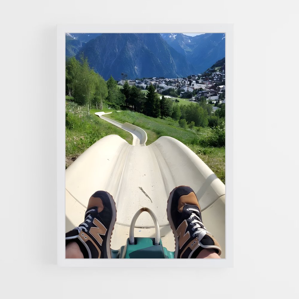 Poster Virée Alpine – affiche Luge (vue 3)