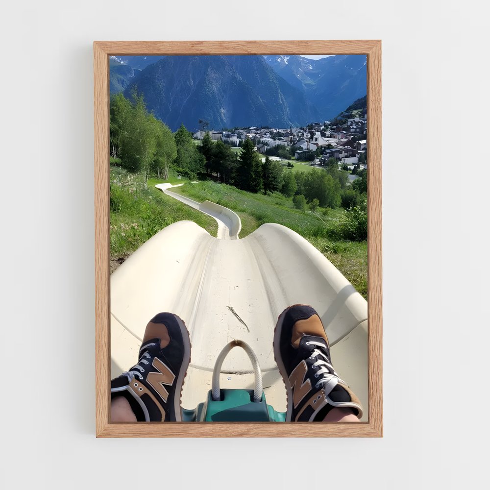 Poster Virée Alpine – affiche Luge (vue 4)