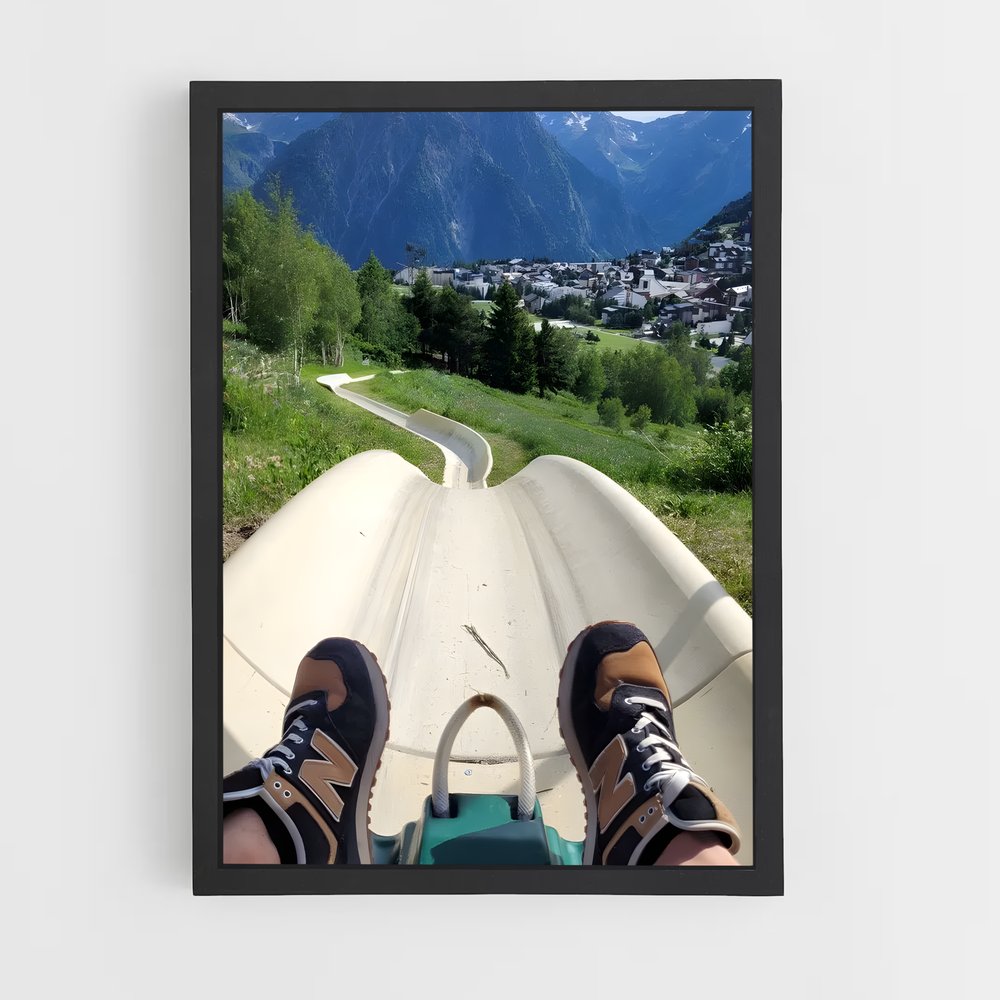 Poster Virée Alpine – affiche Luge (vue 2)